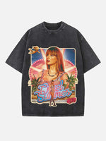 Taylor Swift Print Round Neck T-shirt