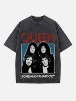 Queen Print Round Neck T-shirt