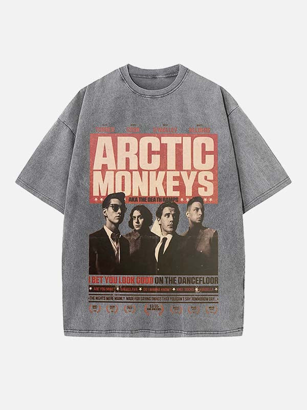 Arctic Monkeys Print Round Neck T-shirt