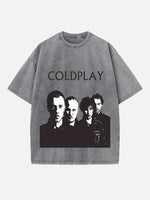 Coldplay Print Round Neck T-shirt
