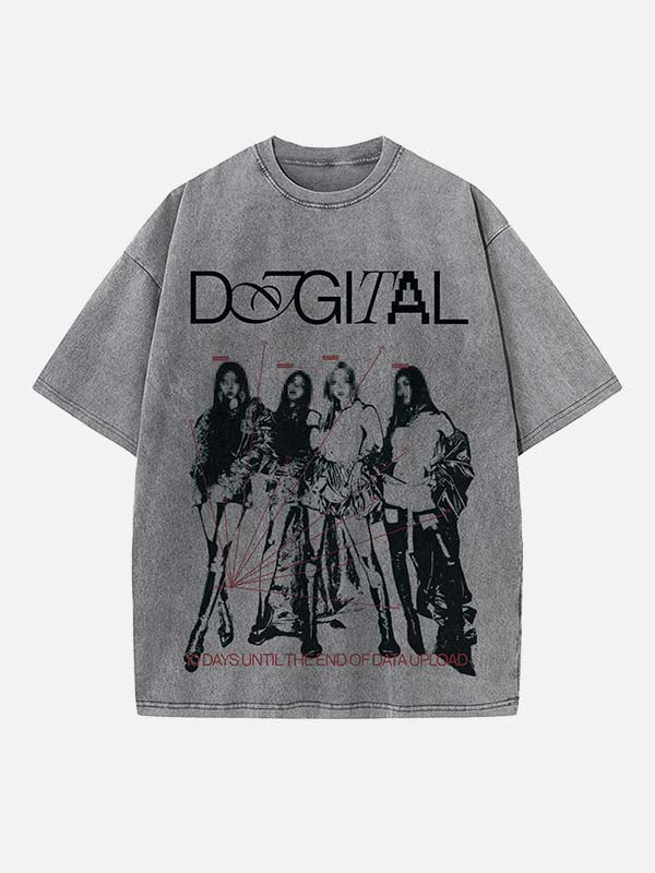 Aespa Print Round Neck T-shirt