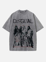 Aespa Print Round Neck T-shirt