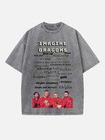 Imagine Dragons Print Round Neck T-shirt
