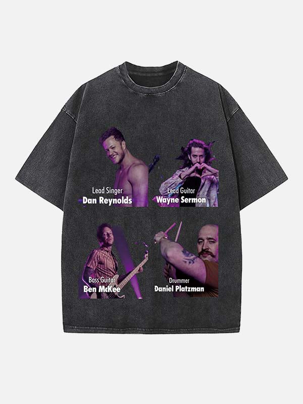 Imagine Dragons Print Round Neck T-shirt