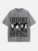 Creedence Clearwater Revival Print Round Neck T-shirt