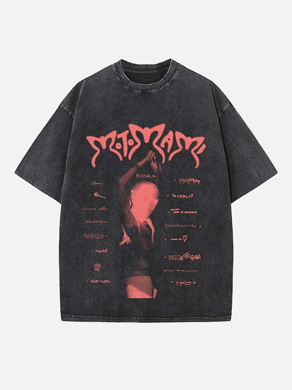 Rosalía Print Round Neck T-shirt