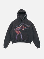 Taylor Swift Print Slant Pockets Hoodie