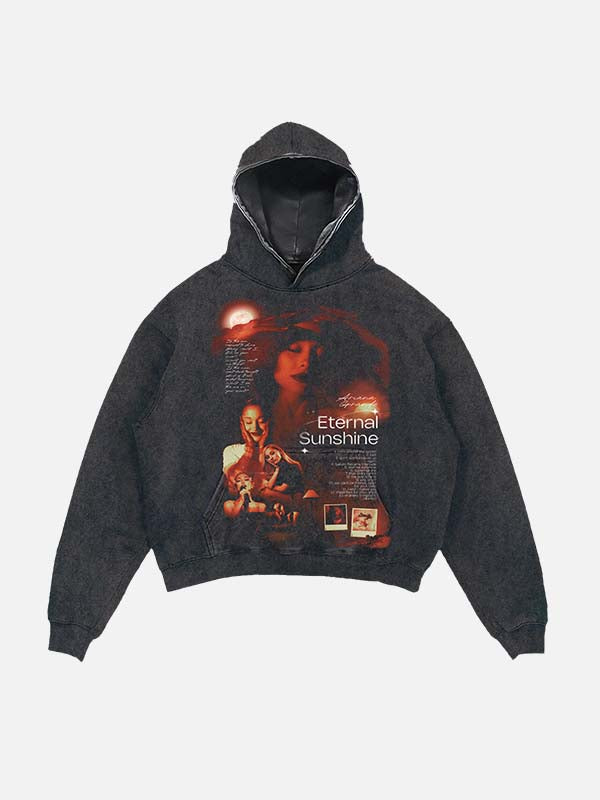 Ariana Grande Print Slant Pockets Hoodie