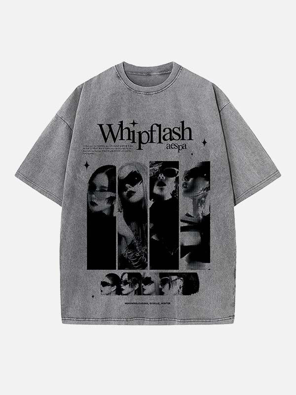 Aespa Print Round Neck T-shirt