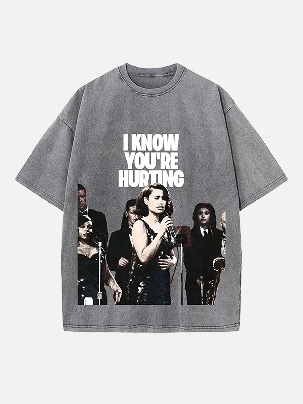 Raye Print Round Neck T-shirt