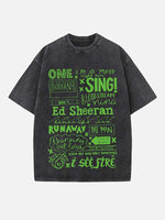 Ed Sheeran Print Round Neck T-shirt