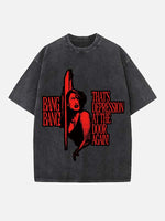 Raye Print Round Neck T-shirt