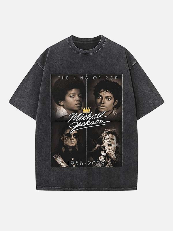 Michael Jackson Print Round Neck T-shirt