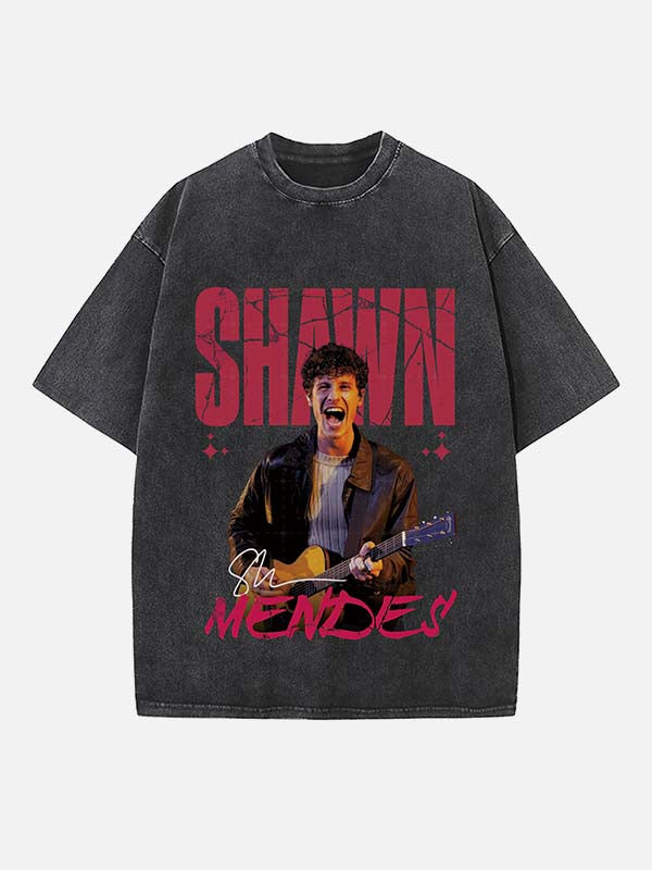 Shawn Mendes Print Round Neck T-shirt
