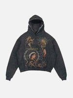 Taylor Swift Print Slant Pockets Hoodie