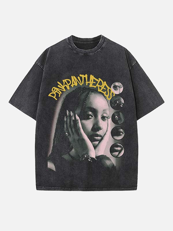 PinkPantheress Print Round Neck T-shirt