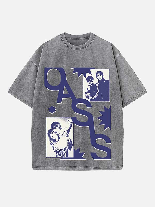 Oasis Print Round Neck T-shirt