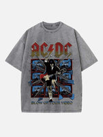AC/DC Print Round Neck T-shirt
