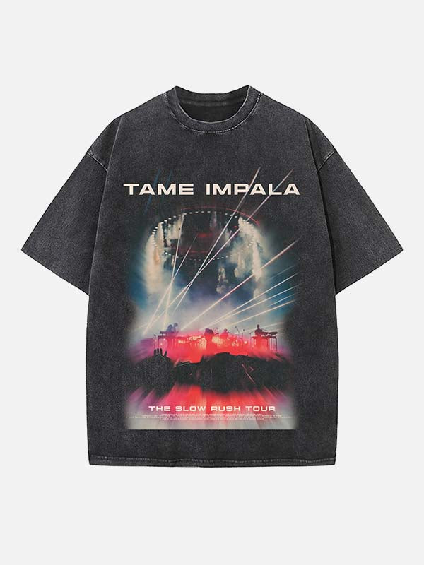 Tame Impala Print Round Neck T-shirt