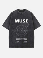 Muse Print Round Neck T-shirt