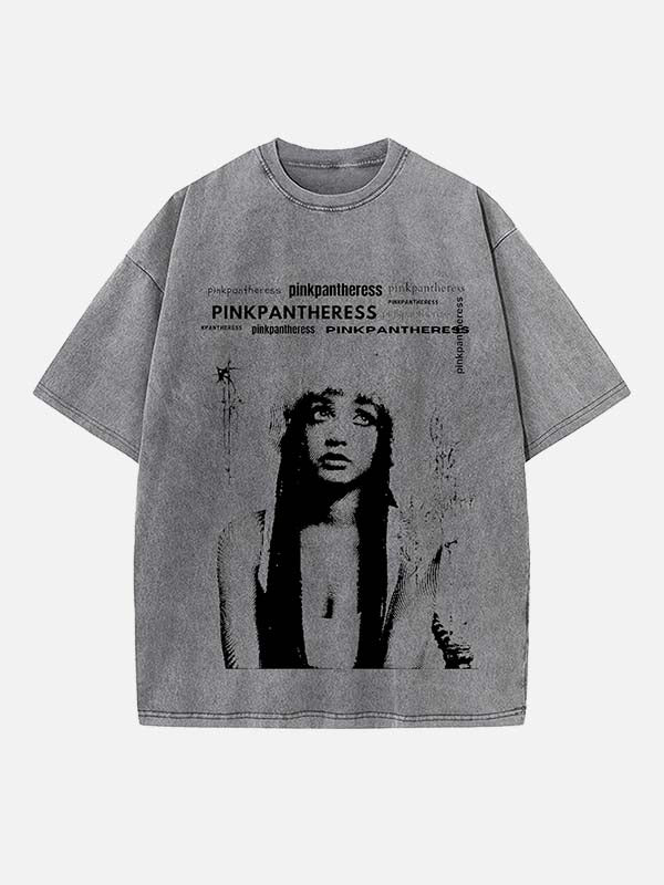 PinkPantheress Print Round Neck T-shirt