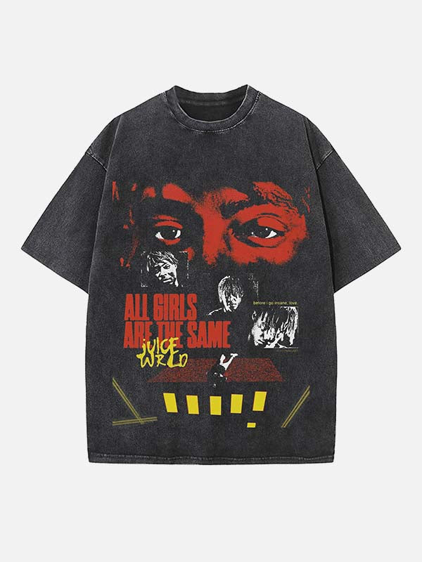 Juice WRLD Print Round Neck T-shirt
