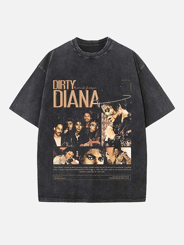 Michael Jackson Print Round Neck T-shirt