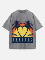 Maroon 5 Print Round Neck T-shirt
