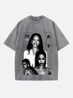 Rihanna Print Round Neck T-shirt
