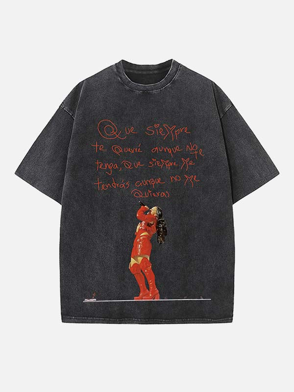 Rosalía Print Round Neck T-shirt