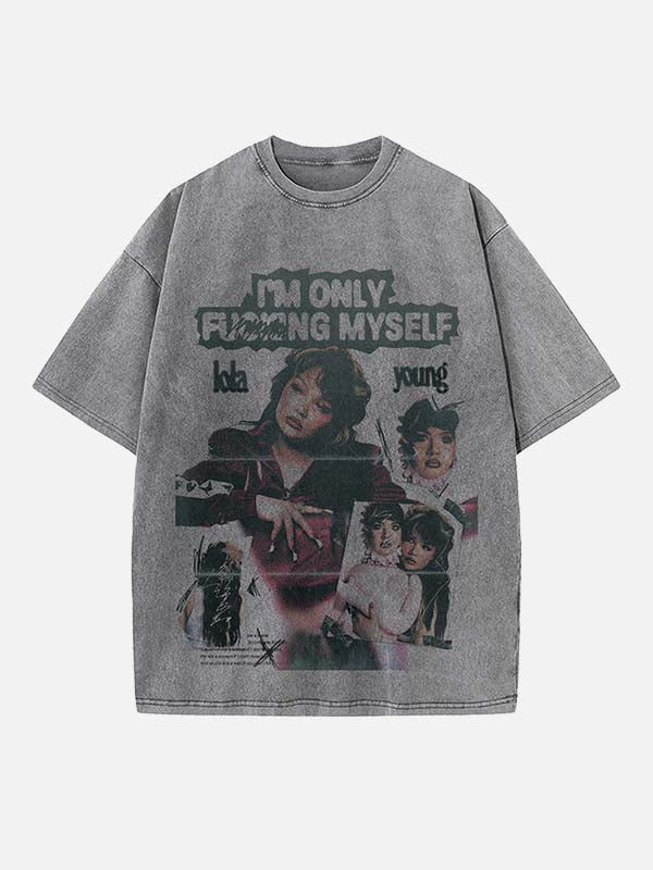 Lola Young Print Round Neck T-shirt