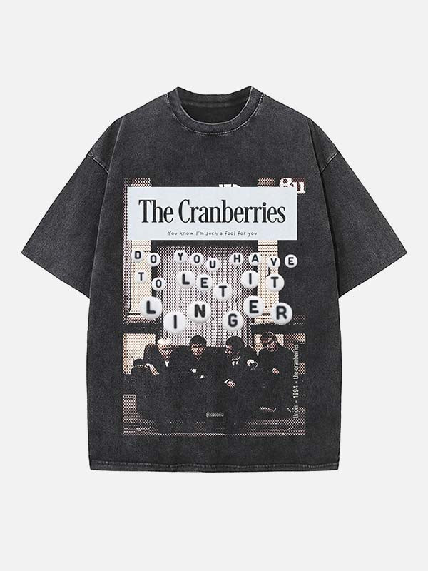 The Cranberries Print Round Neck T-shirt