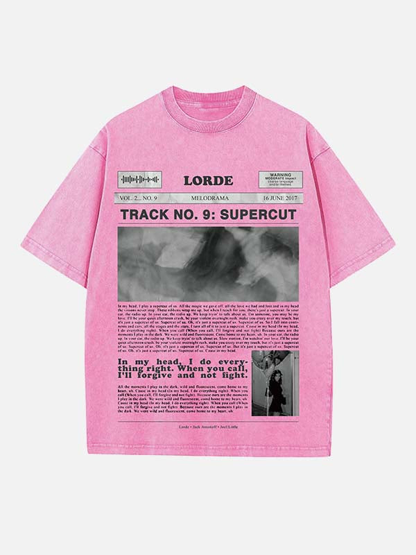 Lorde Print Round Neck T-shirt