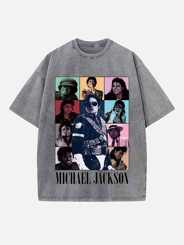 Michael Jackson Print Round Neck T-shirt
