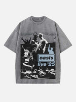 Oasis Print Round Neck T-shirt