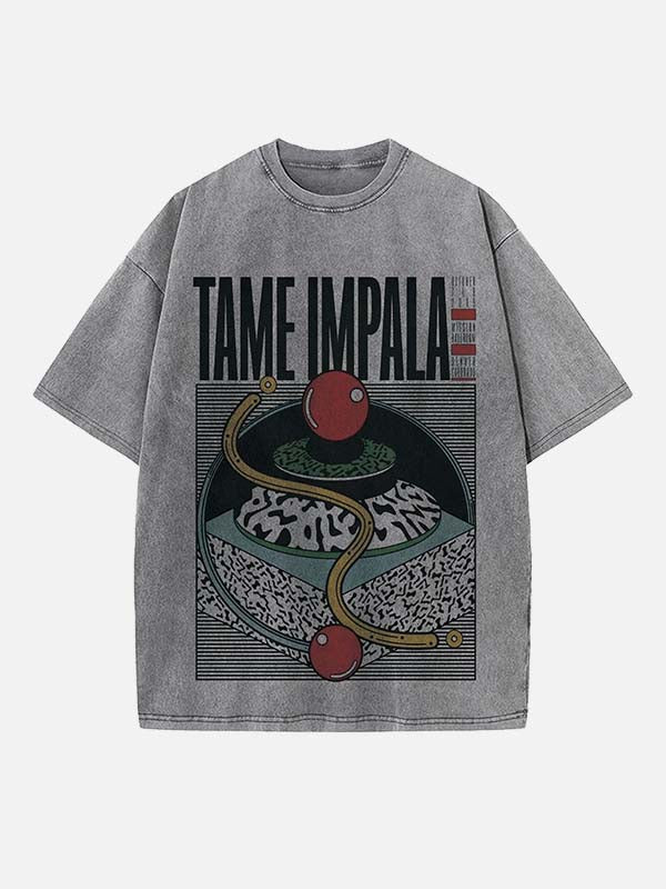Tame Impala Print Round Neck T-shirt
