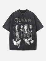 Queen Print Round Neck T-shirt