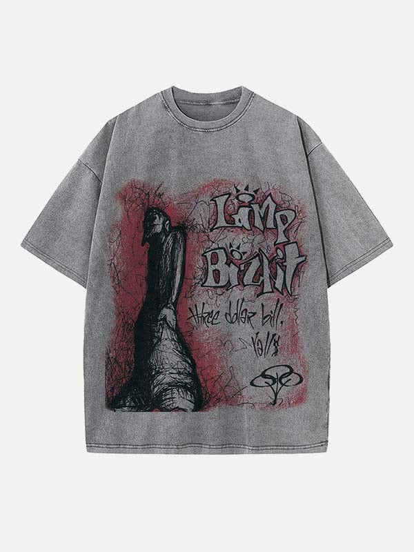 Limp Bizkit Print Round Neck T-shirt