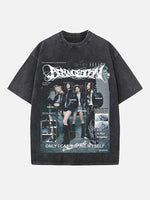 Aespa Print Round Neck T-shirt