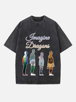 Imagine Dragons Print Round Neck T-shirt