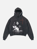 Lady Gaga Print Slant Pockets Hoodie
