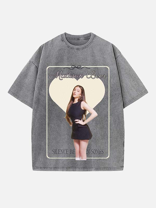 Madison Beer Print Round Neck T-shirt