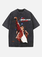 Michael Jackson Print Round Neck T-shirt