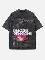 Imagine Dragons Print Round Neck T-shirt