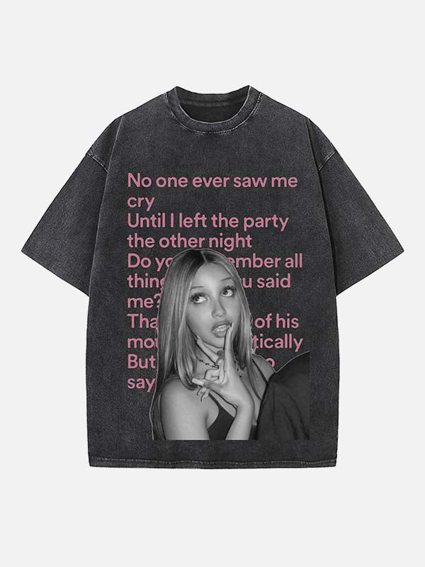 PinkPantheress Print Round Neck T-shirt