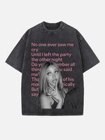 PinkPantheress Print Round Neck T-shirt