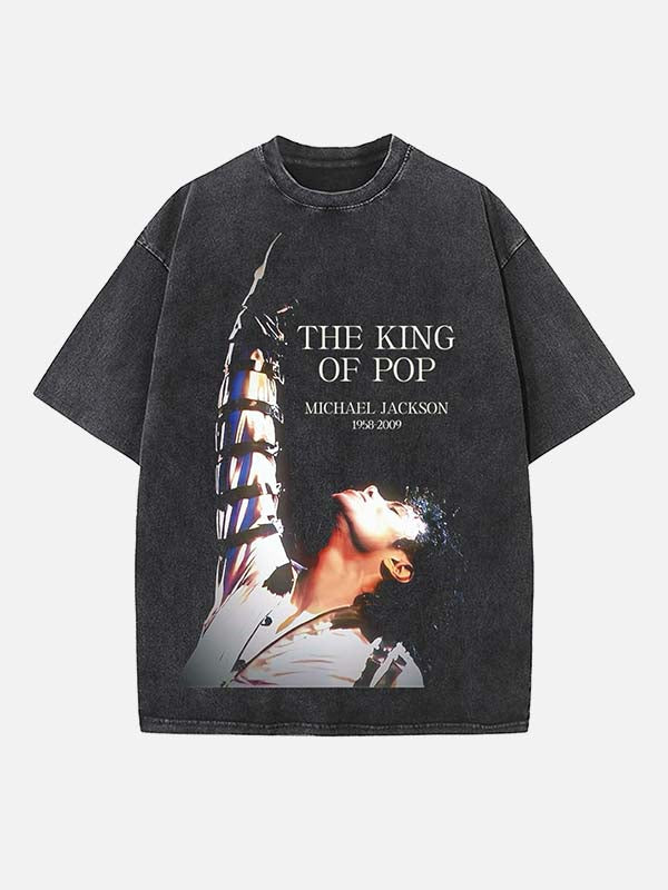 Michael Jackson Print Round Neck T-shirt
