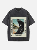Lady Gaga Print Round Neck T-shirt