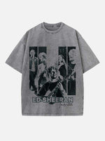 Ed Sheeran Print Round Neck T-shirt