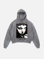 Lady Gaga Print Slant Pockets Hoodie